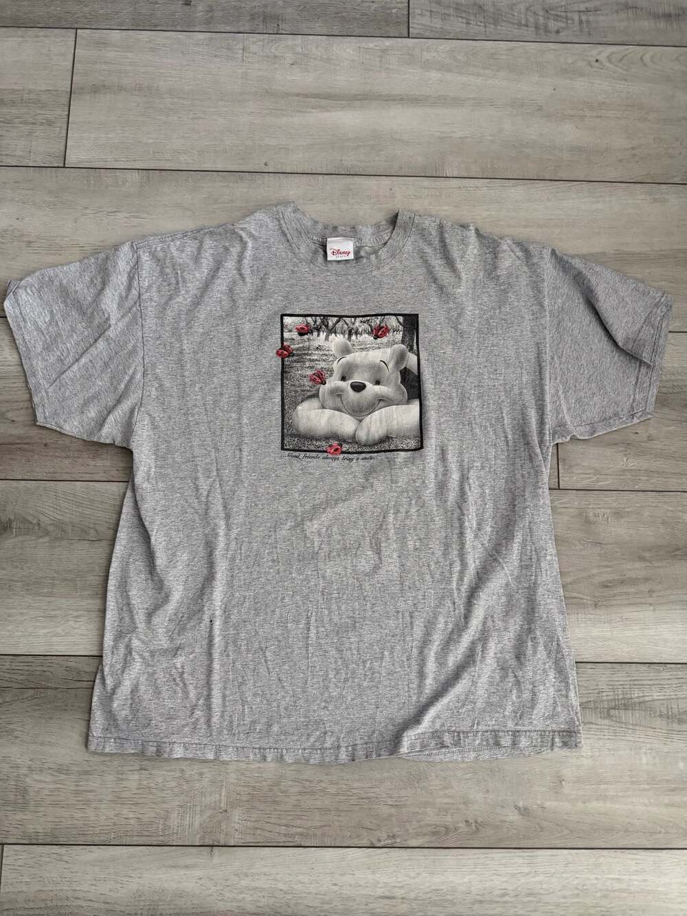 Vintage 90s Disney Store Winnie the Pooh Graphic T-Shirt Good Friends Always Bri